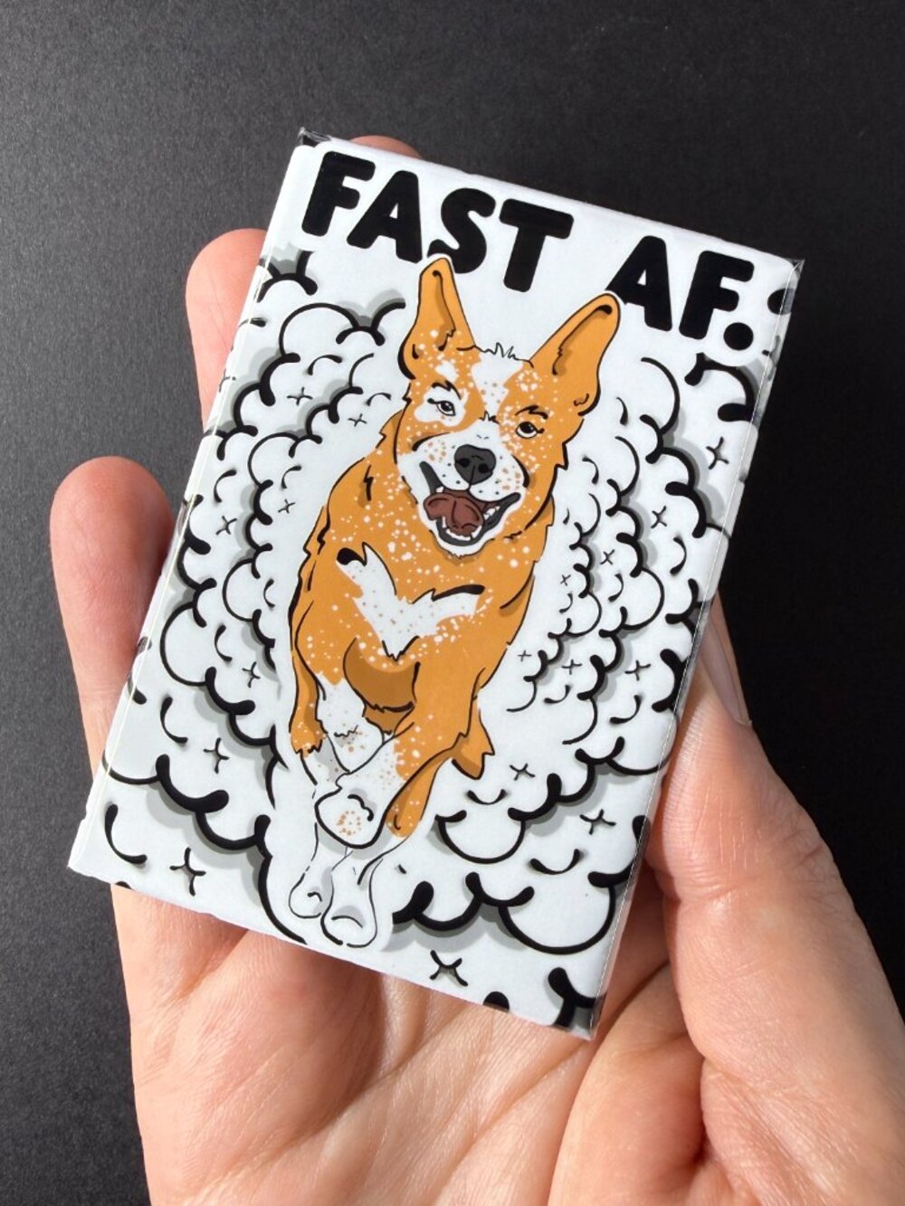 Australian Cattle Dog Fast AF Magnet Handmade Pet Portrait Art Decor Gift 2x3 - Picture 5 of 7